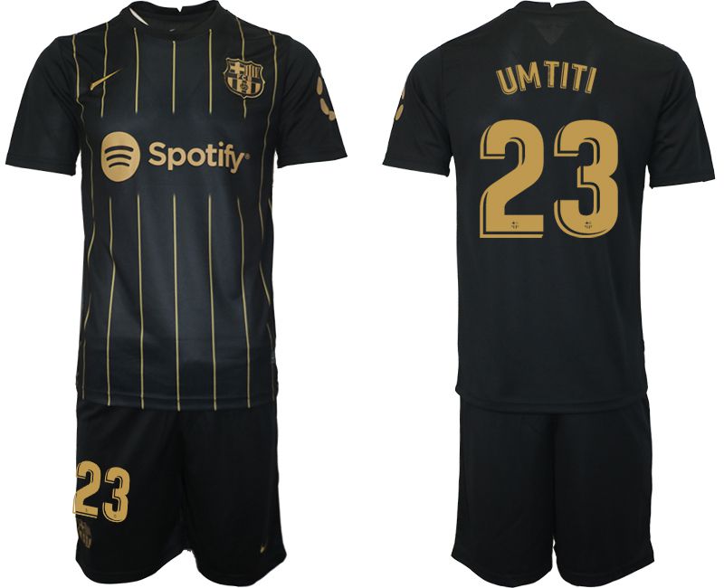 Men 2022-2023 Club Barcelona Black away #23 Soccer Jersey->barcelona jersey->Soccer Club Jersey